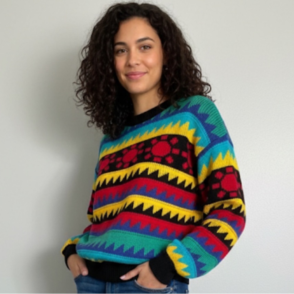 Vintage 80s OP Ocean Pacific Ski Weather Wear Sweater